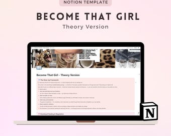 That Girl Glow-Up System - Theory Version | Notion Planner for Emotional Regulation, Feminine Energy, Confidence & Identity