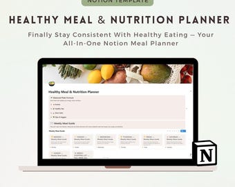 Notion Meal Planner Template – Weekly Meal Plan & Nutrition Tracker System