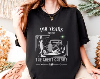 100 Years of The Great Gatsby Crewneck Sweatshirt, Vintage Literature Sweatshirt, Gift for Book Lovers, Gatsby Fan Apparel, Classic