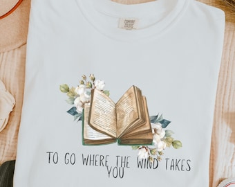 Maglietta Comfort Colors® Literary Adventure, regalo per amanti dei libri, maglietta vintage per lettori, maglietta estetica da lettura, comoda e unisex