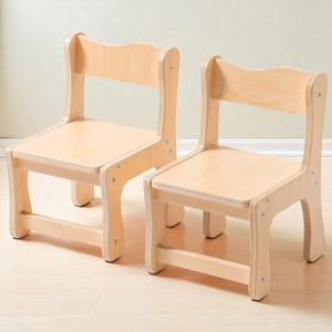 Montessori Style Wooden Toddler Chairs for Kids Ages 3+ - Set of 2 Sturdy Kids Chairs, 250 lbs Capacity Each | Gift Idea Toddlers