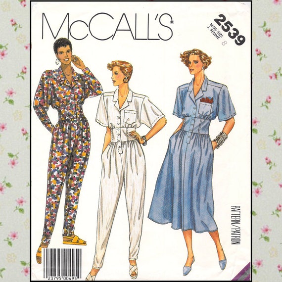Vintage Mccall's 2539 Misses' Jumpsuit and Dress Size - Etsy