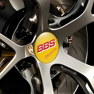 BBS Wheel Center Cap Sticker Set – Durable Gel SideEmblem Overlay Vinyl Stickers