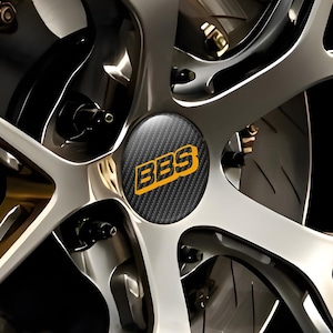 Custom BBS Center Hub Cap Emblem Decals Set of 4 | High-Res CMYK Print | Waterproof Stickers