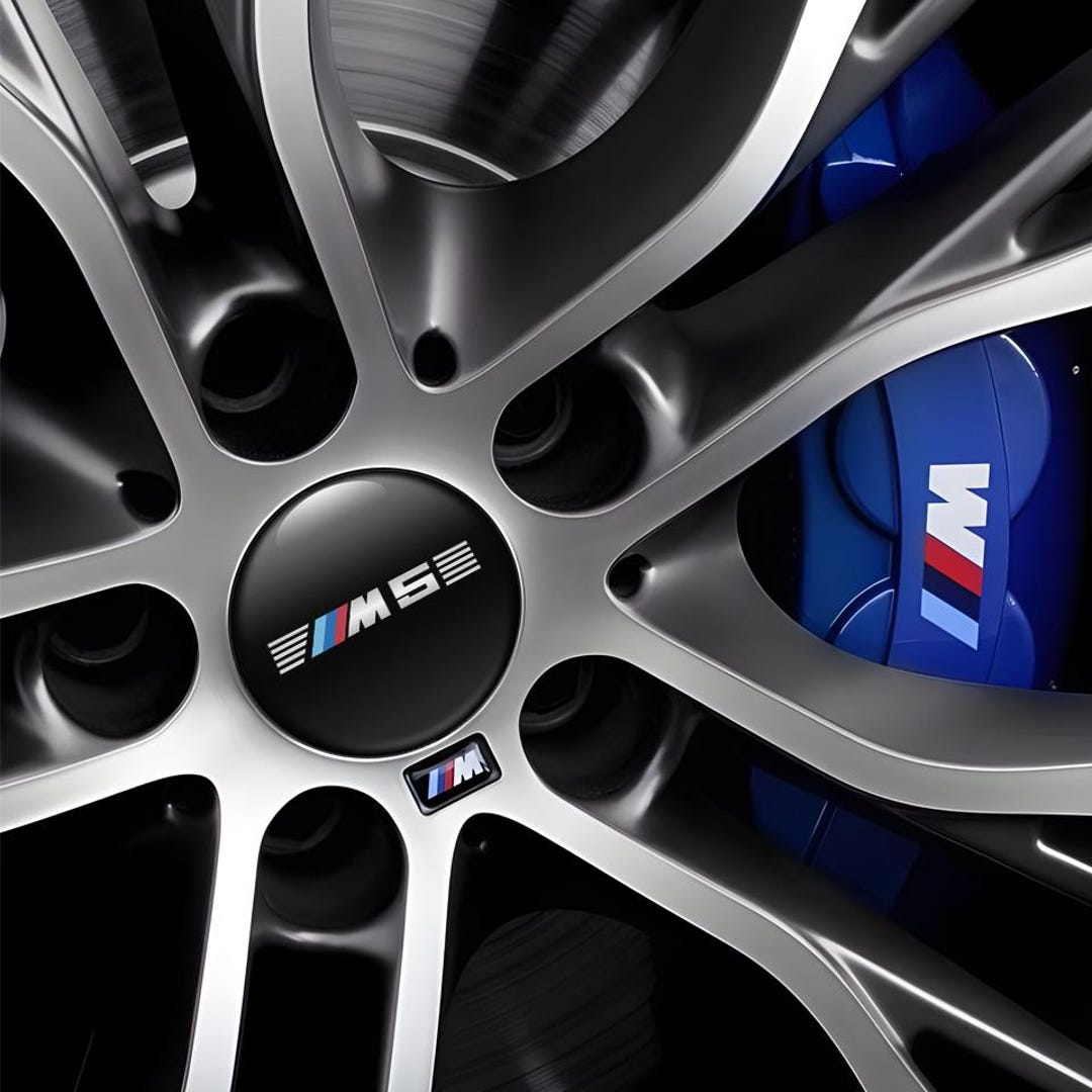 BMW M5 Wheel Center Caps Decals | Set of 4 | Custom Hub Caps ...