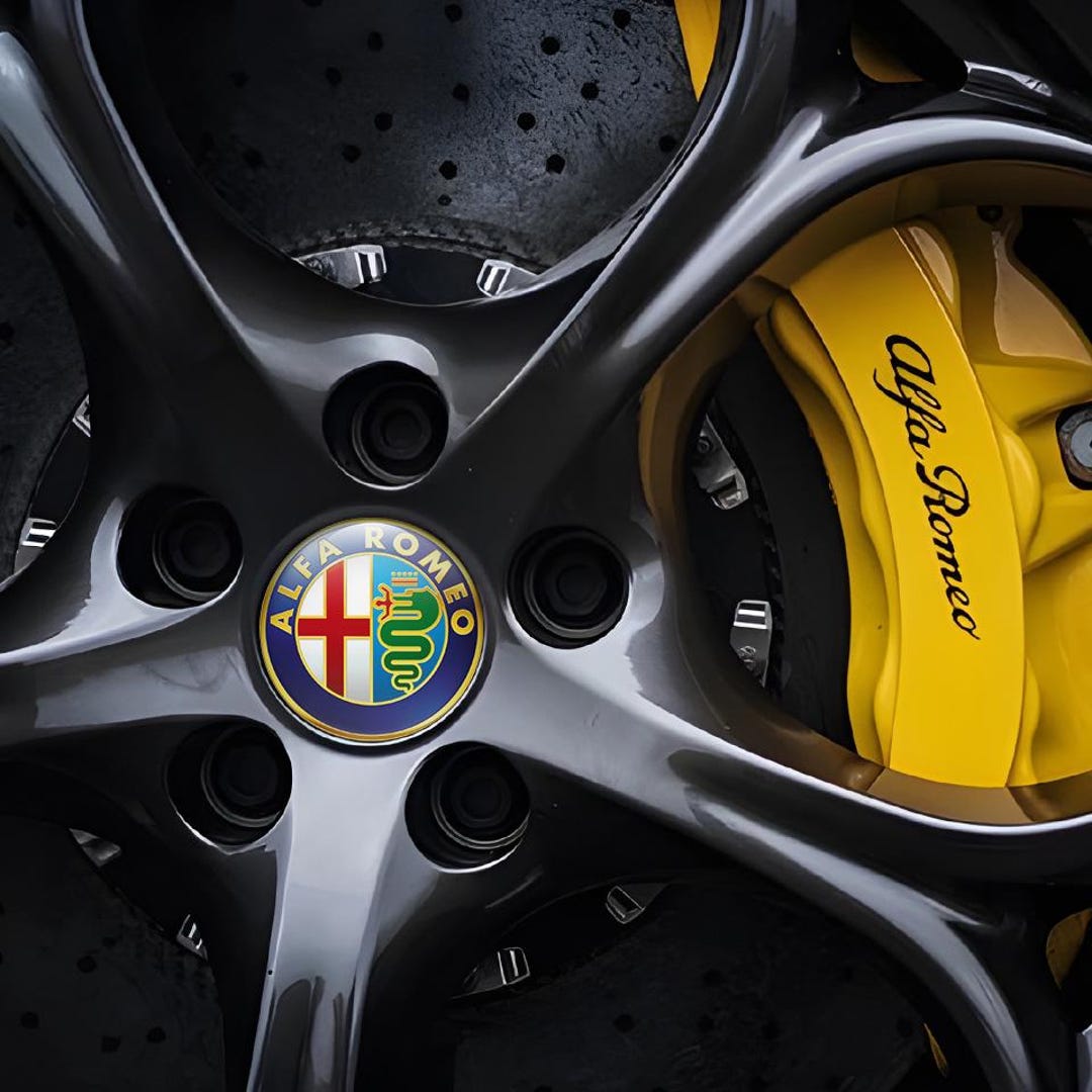 Custom Alfa Romeo Resin Dome Stickers – 3D Wheel Cap Decals 60 Mm Set ...