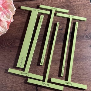 Abstandshalter T-Spacer Buchbinden Lineal Buchbindearbeit Kartonagen Geschenkbox Basteltool Bookbinding Graupappe
