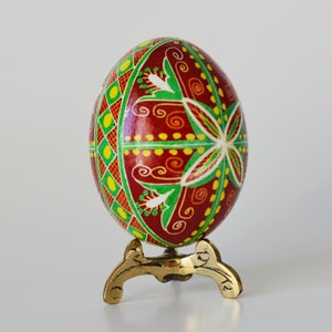 Pysanka Ukrainian eggs Easter gift, handmade Christmas ornaments on real chicken egg shells, decorative traditional art eggs of Ukraine