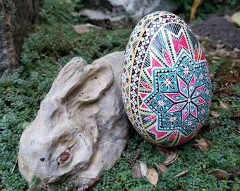 Ukrainian egg ornament Goose egg pysanka Orthodox Easter gift