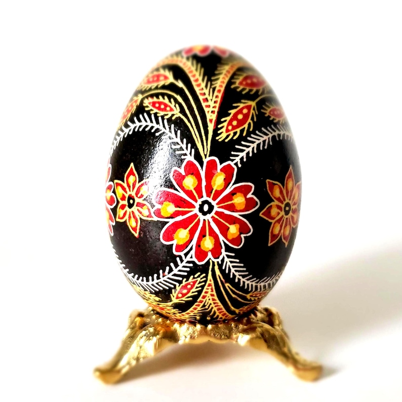 Hand Painted Ukrainian Easter Egg Pysanka, Floral Folk Art Decor - Etsy