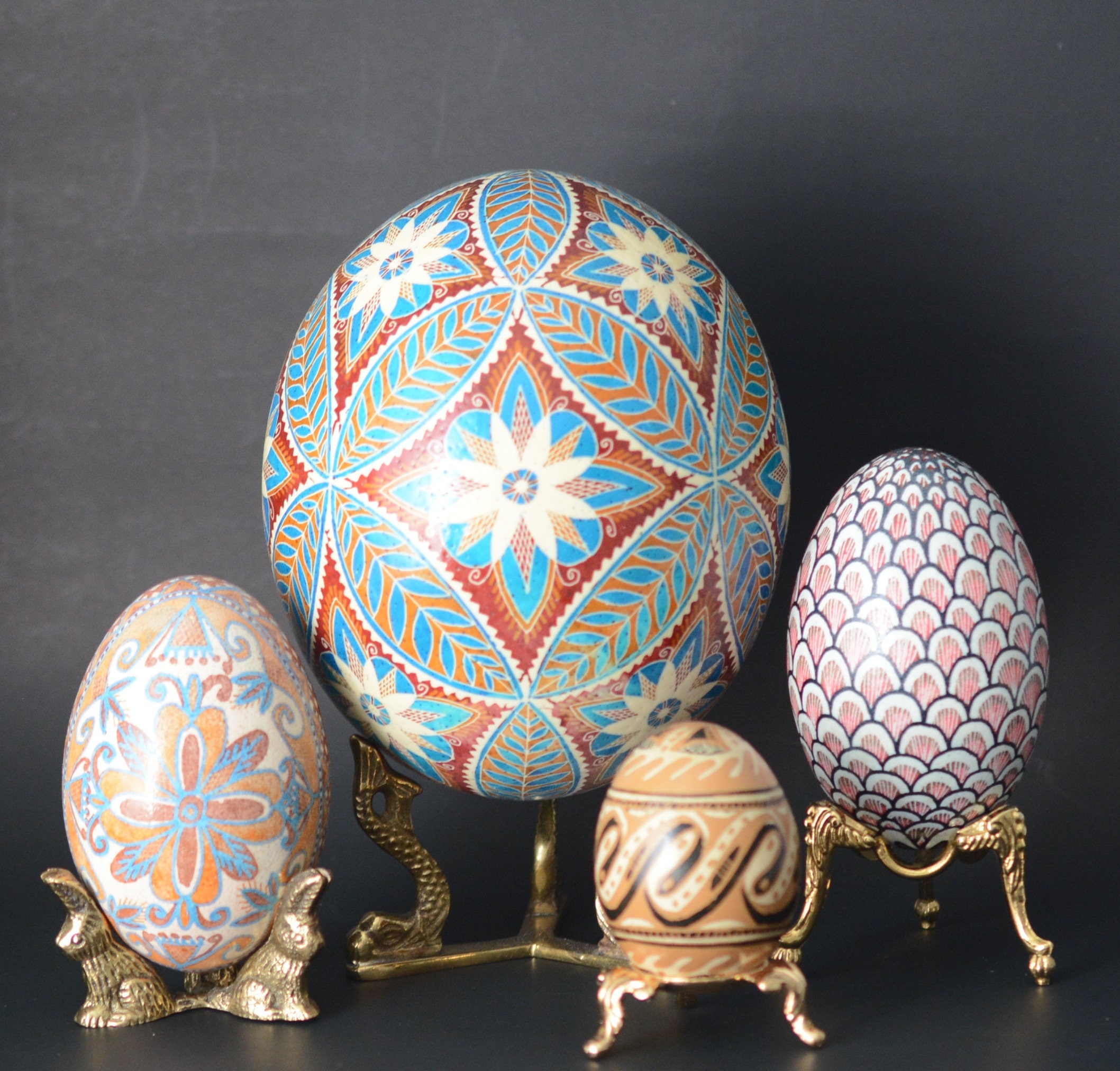 Ostrich egg stand Ukrainian pysanky eggs display stands solid Etsy