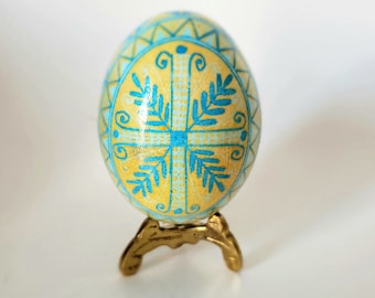 Pysanky eggs Ukrainian art egg ornament, turquoise blue Easter egg decoration & gifts most popular gift decorative hand painted batik eggs