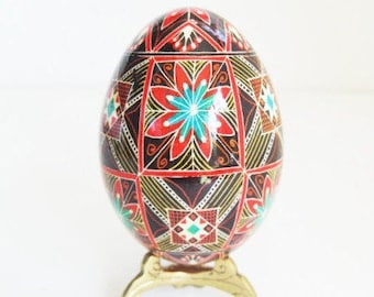 Pysanky art eggs, Ukrainian Easter egg ornaments, hand painted real chicken eggshells, handmade gifts decorated egg hand painted ornaments