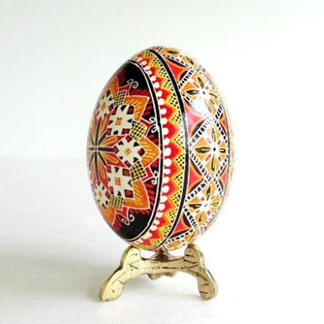 Christmas Pysanky Eggs Traditional Ukrainian Egg Ornaments, Hand