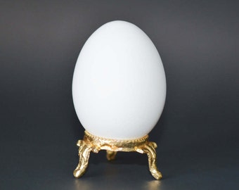 display of small ornament Pysanka stands gold finish round egg holder Chrystal ball stand