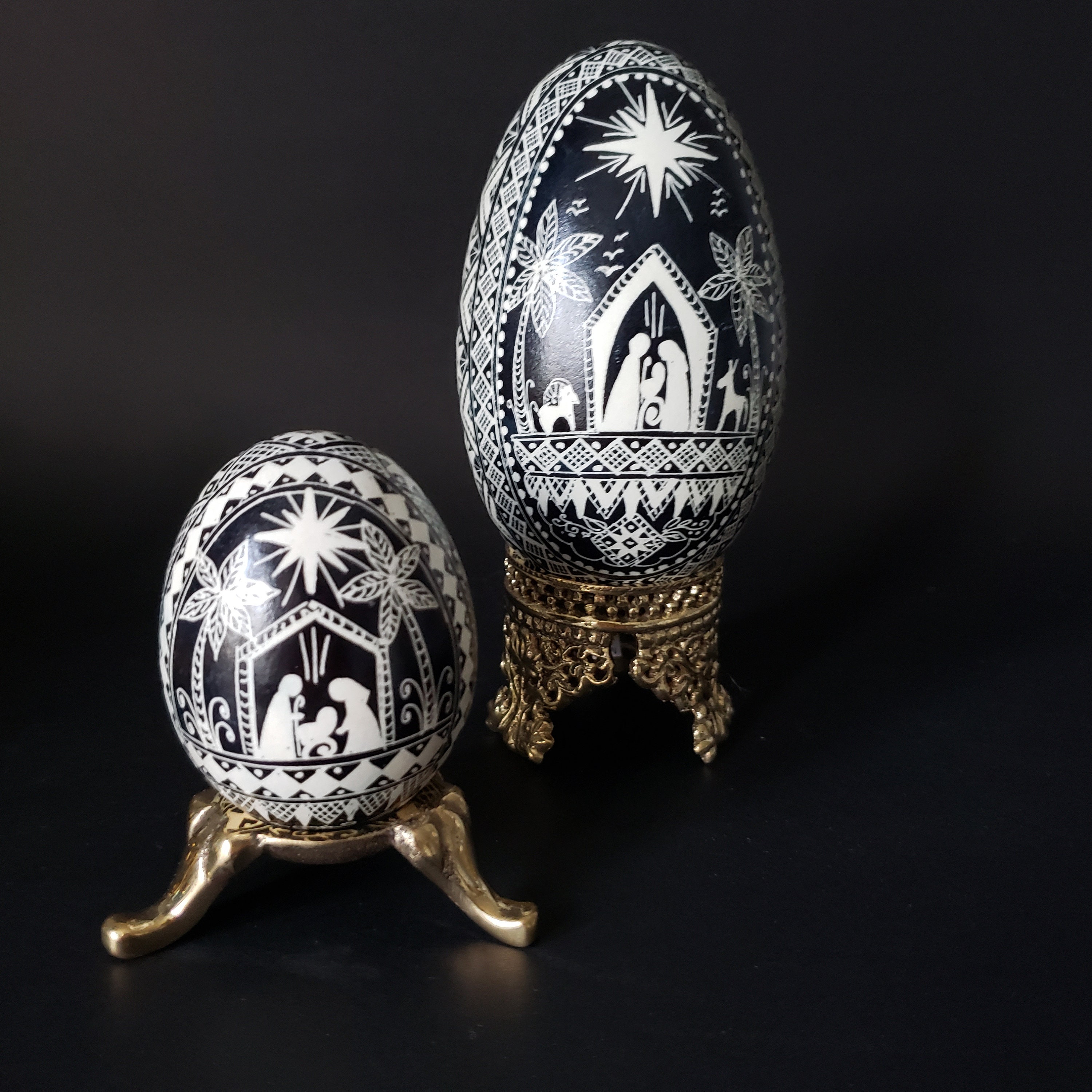 Easter Nativity scene set unique Christmas pysanky eggshell Etsy