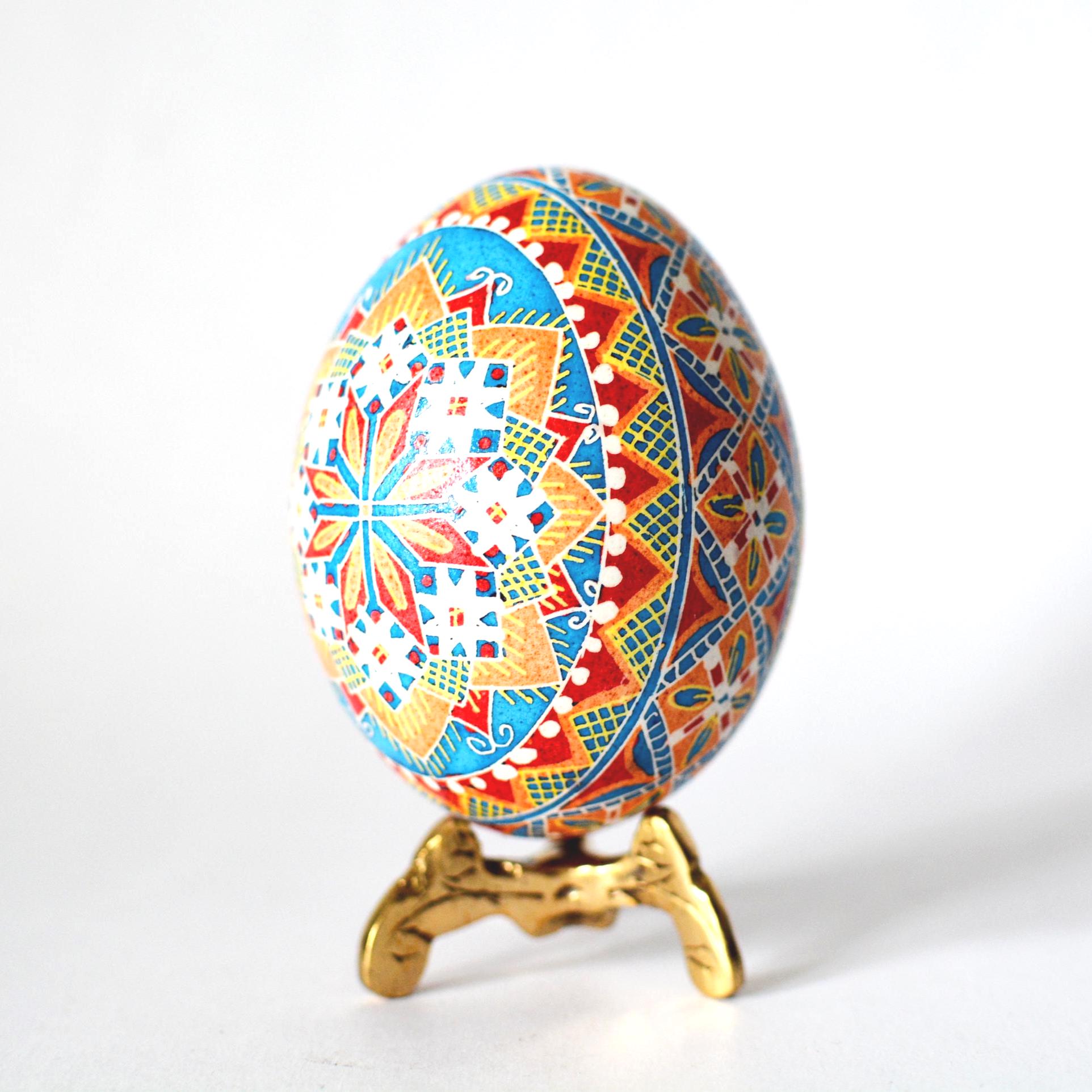 Hand Painted Turquoise Ukrainian Easter Egg, Pysanka Folk Art Eggs - Etsy