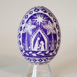 Zestaw szopek bożonarodzeniowych Pysanka ukraińska ozdoba na pisankę, unikatowa ręcznie robiona miniaturowa szopka miniaturowa malowana ręcznie