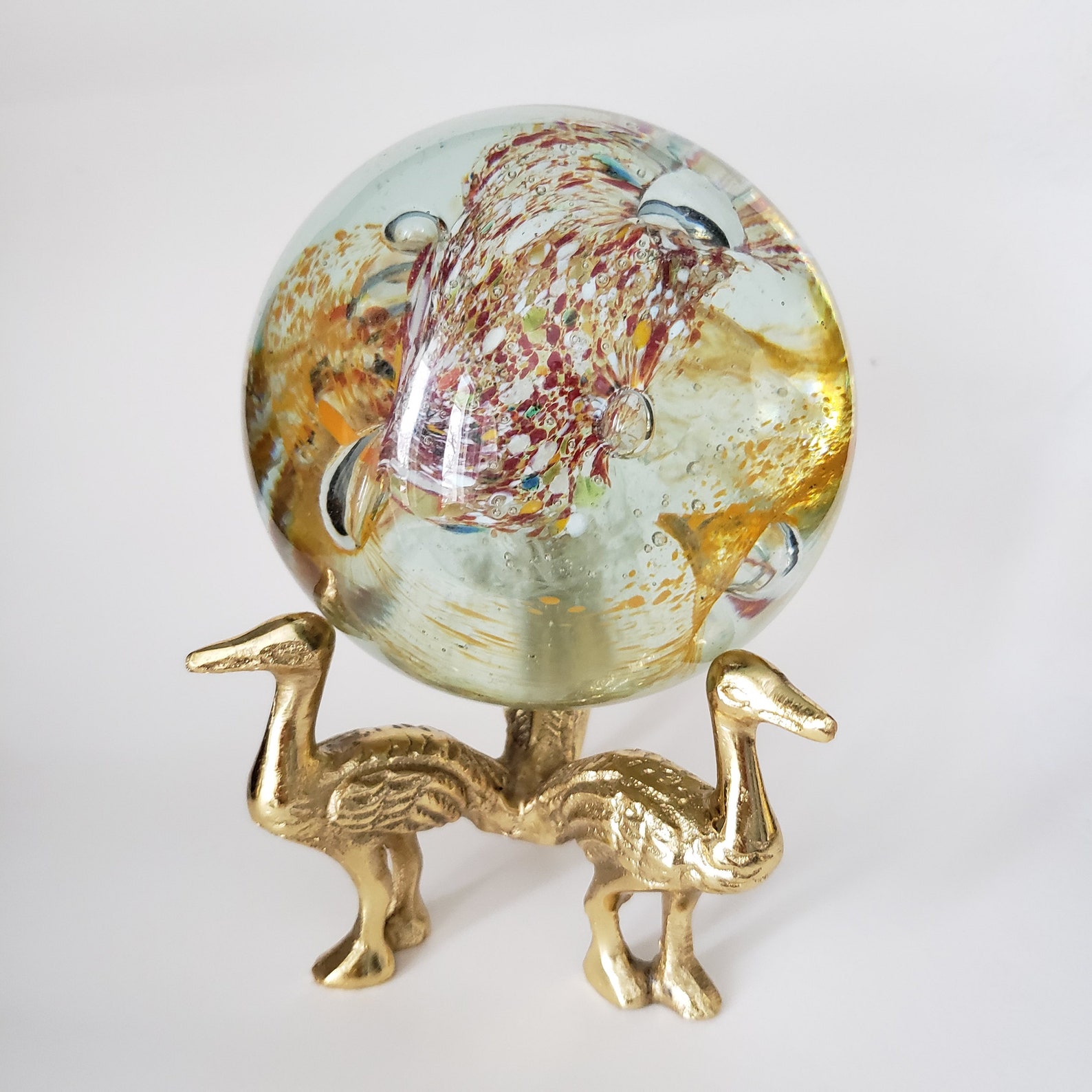 Crystal Ball Stand Rocks & Geode Display Stands in Gold Metal Etsy