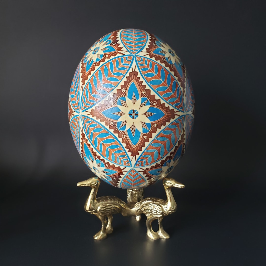 Ostrich Pysanka Egg for Sale Ukrainian Easter Egg Hand-painted on ...