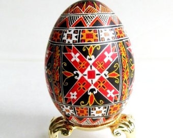 Pysanky eggs Ukrainian Easter ornament religious gift Christmas egg ornaments with cross resurrection pysanka