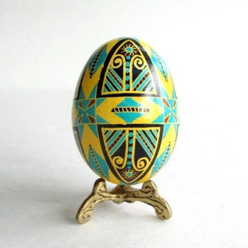 Ukrainian Pysanky Egg Ornaments With Cross Decorative Eggs Etsy