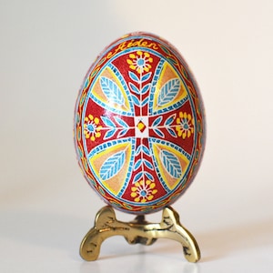 Ukrainian Easter pysanky eggs, hand painted decorative eggshells, Pysanka egg symbol of life gift ideas hand made Etsy adornments batik art