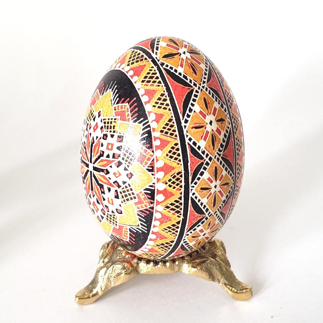 Hand-painted Pysanka Egg, Ukrainian Easter Ornament, Batik Art - Etsy
