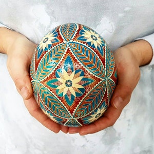 Easter eggs pysanky hand painted Ukrainian Pysanky Easter eggs, blue egg ornament most popular gift for Easter decorative hand made art egg image 7