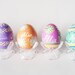 real chicken egg Pysanka hand decorated egg baby first Easter egg gifts for nephew and niece
