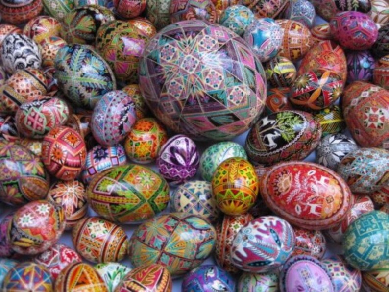 Pysanky Eggs Ukrainian Easter Gifts for Mom Fancy Pysanka Decorative