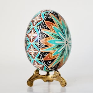 Easter egg pysanka hand-painted Ukrainian egg, Pysanky Easter egg blue ornament, most popular gift decorative handmade art egg bestseller