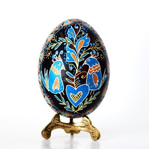 Pysanka de pájaros del amor, huevo de Pascua ucraniano, regalo de aniversario