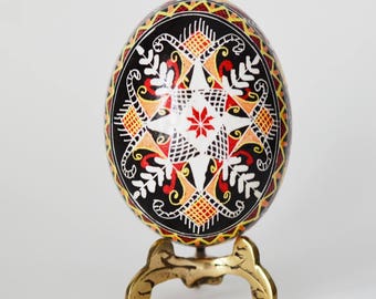 Religious pysanky eggs hand painted ornaments, batik art eggs Ukrainian Easter egg pysanka