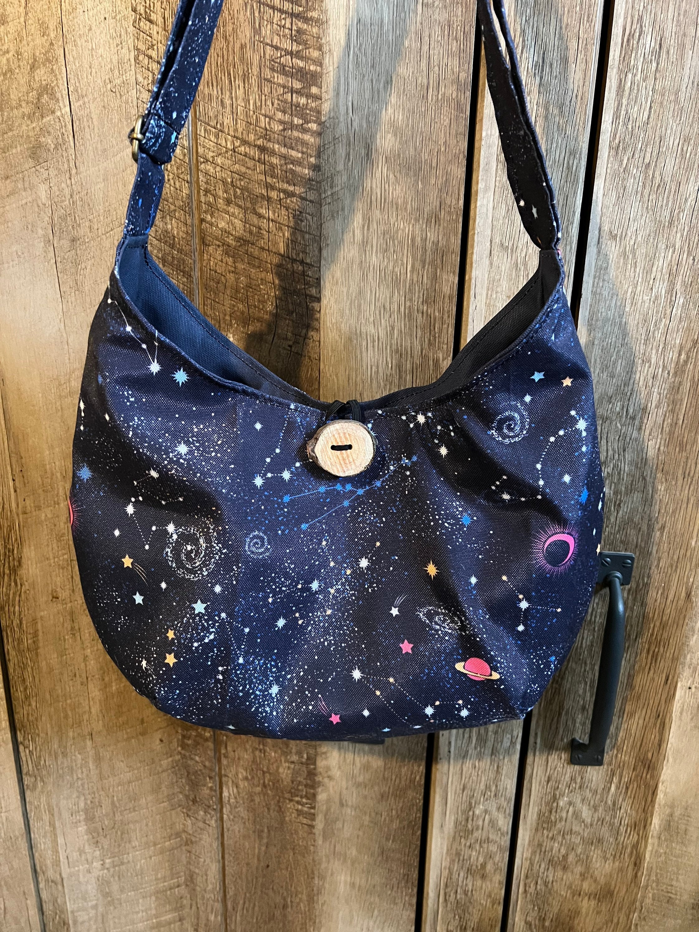 Cosmos Leather Hobo Bag with Adjustable Handle - Ecstatic Bags