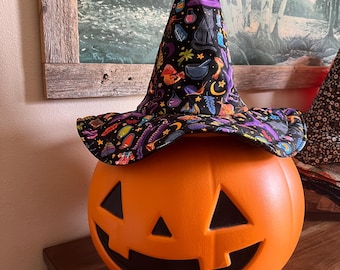 Halloween Witch Hat: Quilted Cotton Costume Hat. The perfect gift for your favorite spooky friend