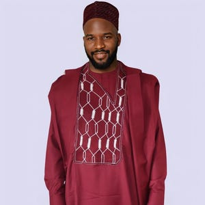 Agbada For Men, Agbada, African Men's Clothing, African Wedding Suit, African Wear Senator Kaftan, Men's Kaftan, Men's Traditional Wear