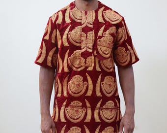 Vêtements traditionnels Isi Agu, tissu Isi Agu, vêtements africains pour hommes, caftan pour homme, vêtements traditionnels pour homme, mode ouest-africaine, tenue africaine