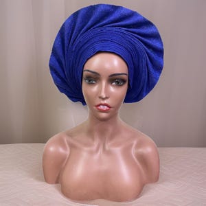 Gele, African autogele, adjustable ready to wear gele, African headtie hat, Nigerian wedding, headwrap