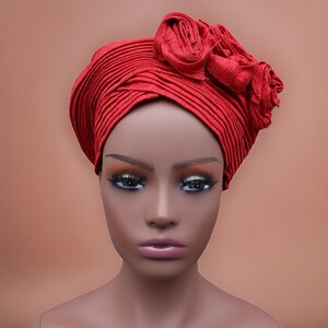 Gele, African autogele, adjustable ready to wear gele, African headtie hat, Nigerian wedding, headwrap
