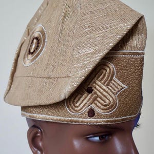 Traditional Cap, Fila Cap, Nigerian Cap, African Hat, Mens Hat, Aso-Oke