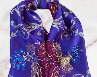 Brocade clutch bag - PURPLE