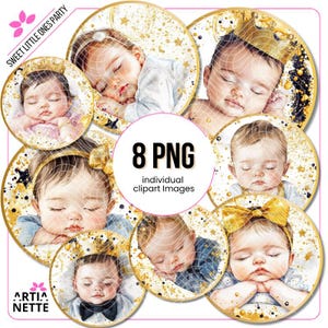 Süße Kleine Party Entzückende Babys 8 PNG, Baby-Dusche digitale Grafiken, Baby-Geburtstag, Kinder PNG-Dateien