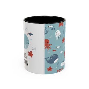 Whimsical Ocean Animal Coffee Mug, Perfect for Beach Lovers, Gift for Sea Enthusiasts, Fun Kitchen Decor, Unique Present for Kids & Adults