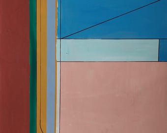 Richard Diebenkorn Signed Abstract Expressionist Oil Painting on EXTRA LARGE Canvas - American Art