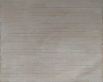Agnes Martin Signed Minimalist Abstract Oil Painting on LARGE Canvas Modern Art