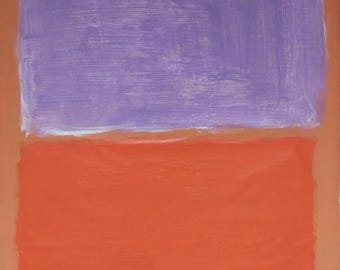 Mark R0THK0 Signed Abstract Expressionist Oil Painting on Large Canvas - Modern Art