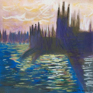 Claude Monet Signed Impressionist Oil Painting on Canvas American Modern Art