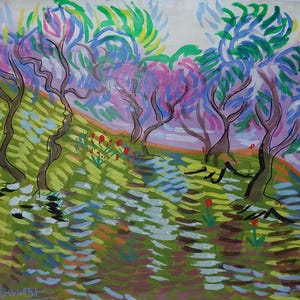 Vincent van Gogh, postimpressionistisch olieverfschilderij op canvas - gesigneerde kunst