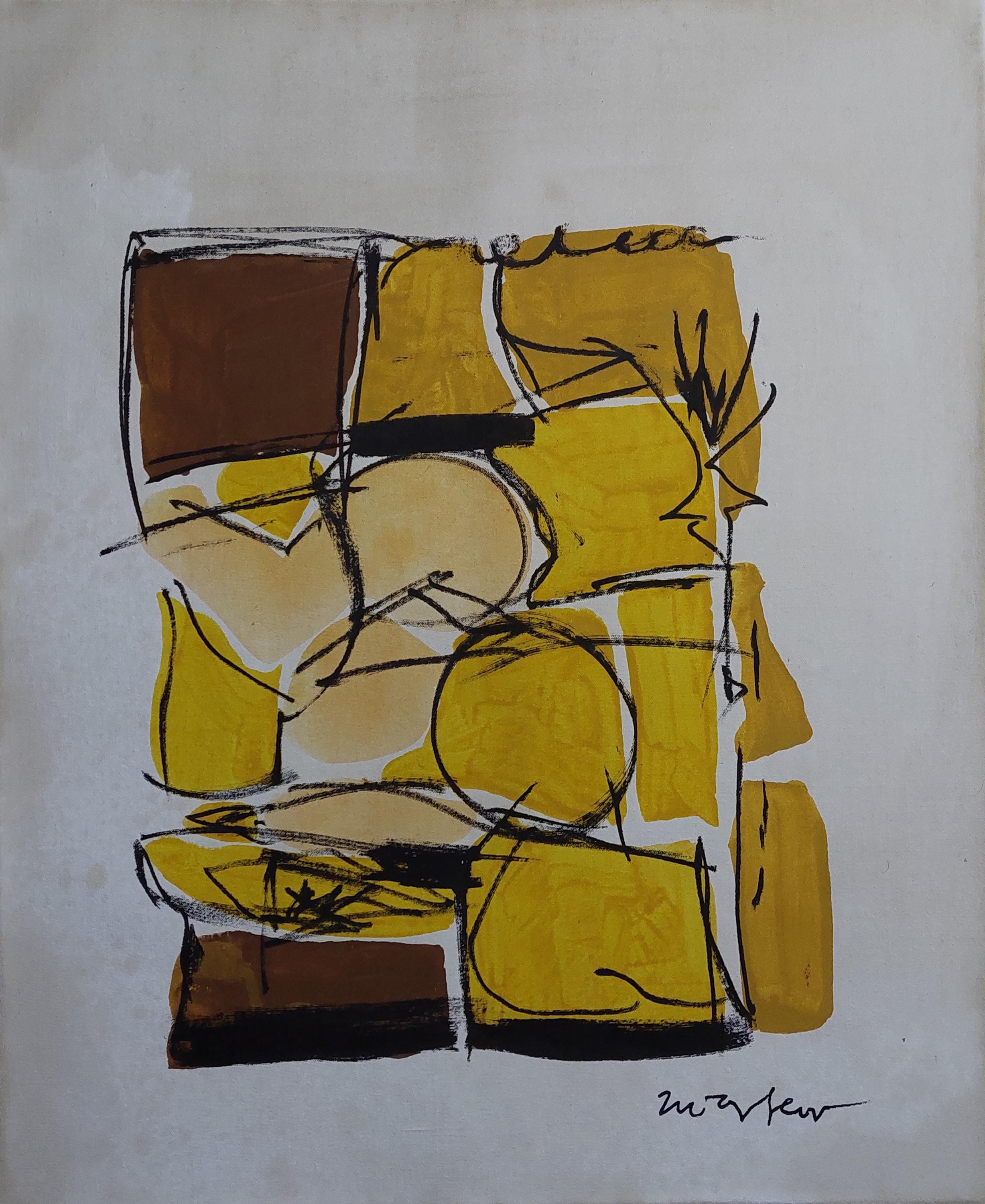 Jack Tworkov Signed Vintage Oil Painting Abstract Expressionism American Art